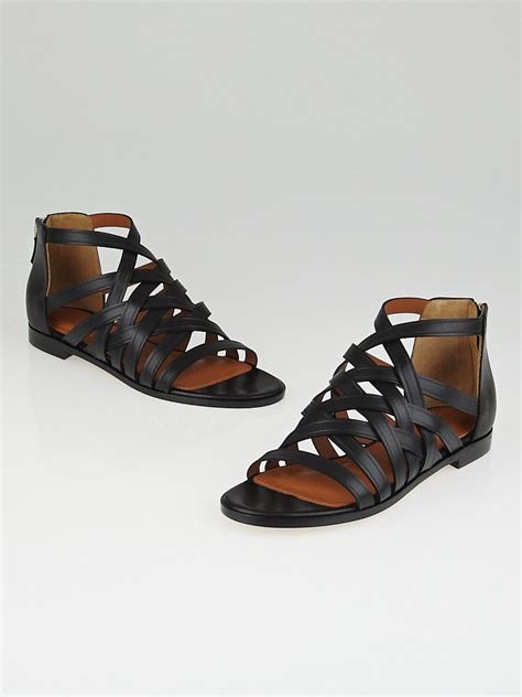 givenchy leather gladiator flat sandals|givenchy sandals size chart.